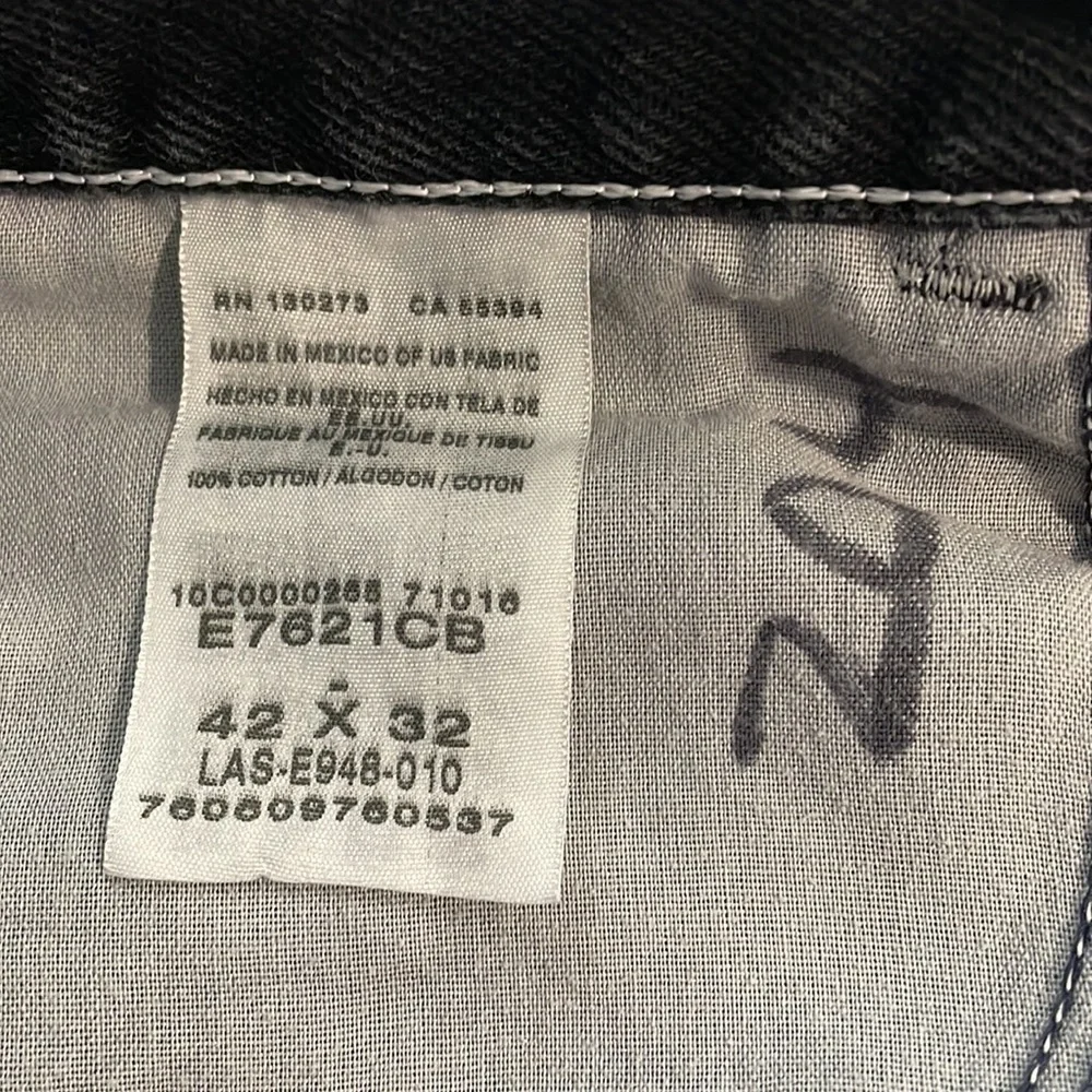 Mens Rustler Jeans Black Size 42x32 - Picture 3 of 6